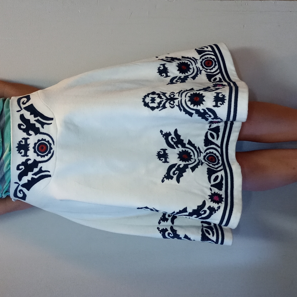 Diane Von Furstenberg runway skirt from 2012 collection, embroidered merino sz4